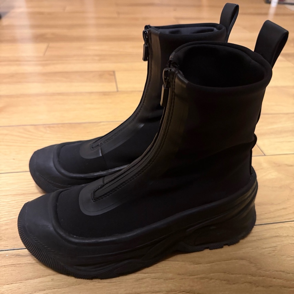 Zara Black Combat & Moto Boots